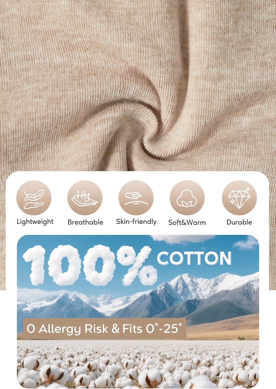 Zando Slouchy Beanie Hats for Women Men - Chemo Headwear Breathable Cozy Cotton Sleep Skull Cap Dwarf for Hip-Pop - Image 3