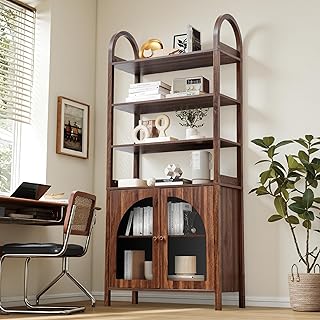 Arched Book Shelf with Doors, 71