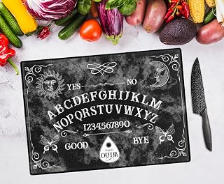 Gothic Ouija Board Home Decor - Spirit Board Cutting Board Tempered Glass 16x24 Inch Outdoor Doormat