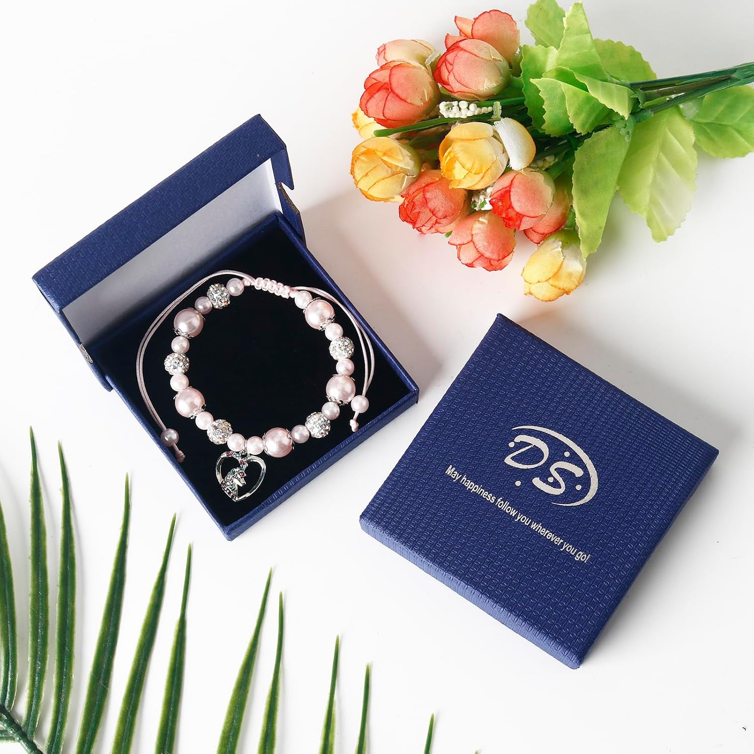 DS 4PCS Beaded Charm Bracelets for Teen Girls Dainty cute cartoon Crystal Beads Pearl Bracelets anklets set for woman and girls Adjustable Stretch bracelet birthday Gift For Friends - Image 7