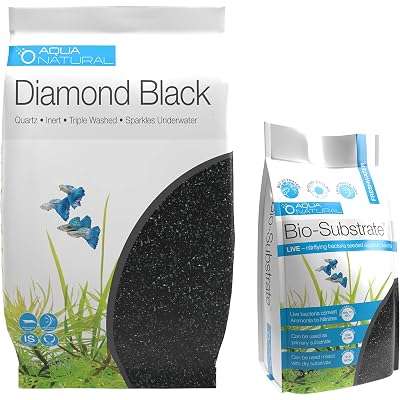 Aqua Natural Bio Substrate and Dry Substrate Kit, Diamond Black | BIOKIT004, For New and Existing Aquariums
