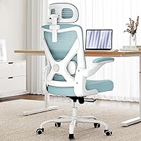 Vista 14 de Silla de oficina ergonómica, silla de escritorio de malla con soporte lumbar ajustable, sillas de juegos de computadora con respaldo alto, sillas