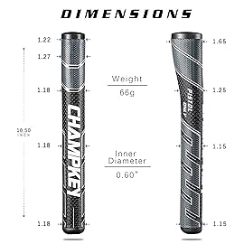 CHAMPKEY Premium Pistol Golf Putter Grip | Lightweight and Comfortable Golf Grips | Advanced Texture Control and High Feedback Golf Putter Grips(White, Midsize)