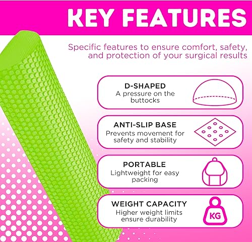 Miniatura 5 de BBL - Almohada de asiento de inodoro, rodillo de espuma de alta densidad multiusos, asiento de inodoro brasileño con levantamiento de glúteos,