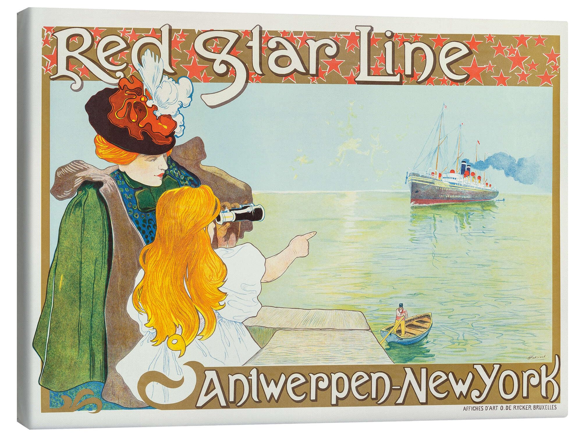 Red Star Line, Antwerpen-NY Obraz na płótnie