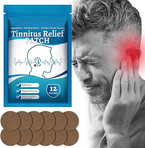 Parches para aliviar el tinnitus, tratamiento de hierbas naturales para aliviar el tinnitus, para el oído, dolor de oído, aliviar la pérdida