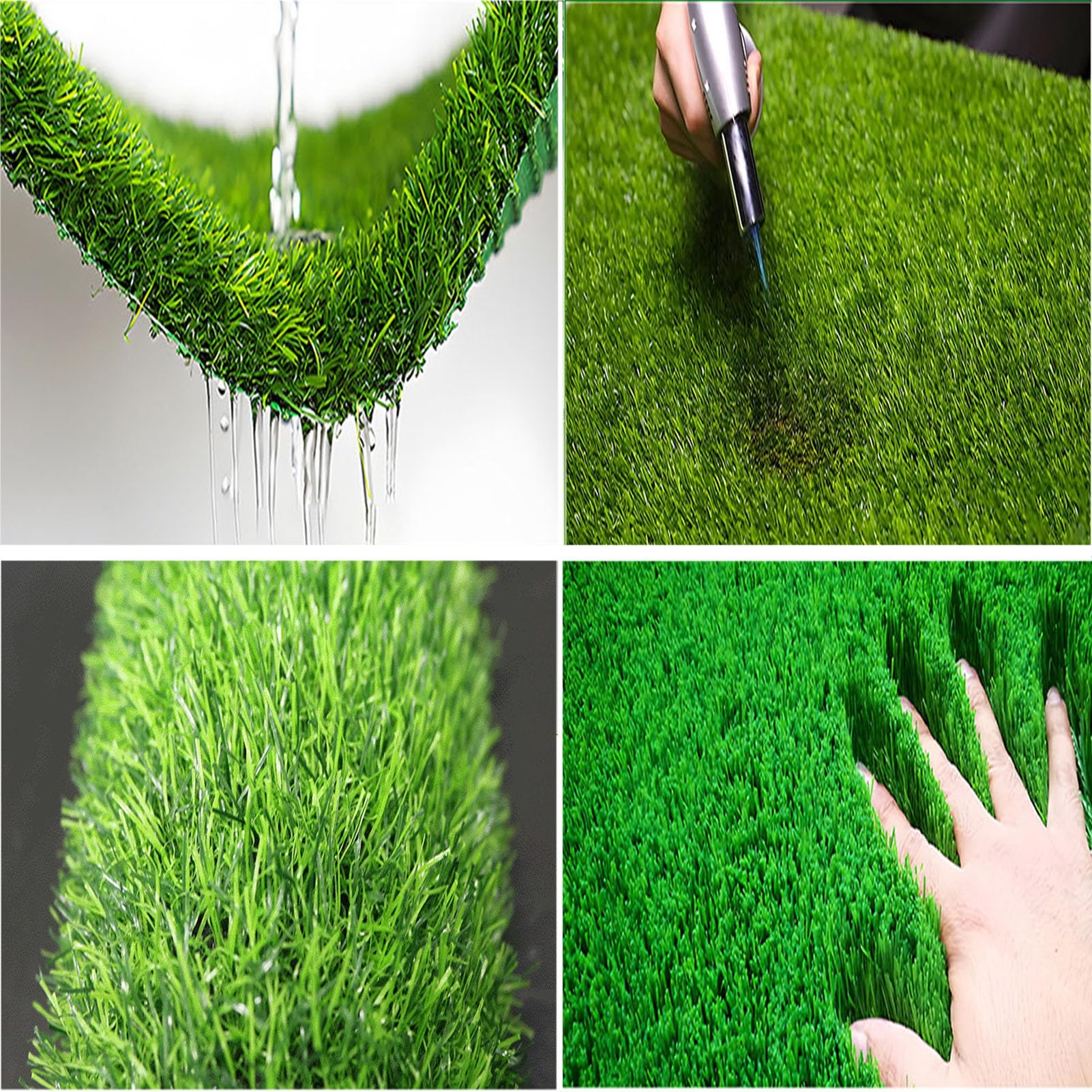 Gazon Artificiel 2x2m JIwqDY - Tapis Herbe Synthétique Pour Intérieur/extérieur