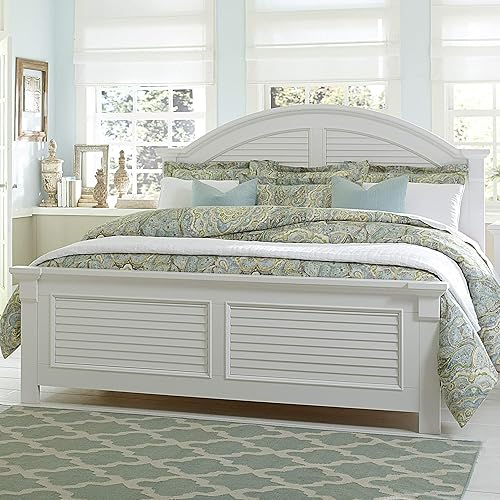 Liberty Furniture Industries Summer House I King Panel Bed, White,