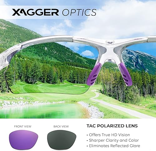 Miniatura 4 de Xagger Gafas de sol deportivas polarizadas envolventes para hombres y mujeres UV400 gafas de béisbol y sóftbol