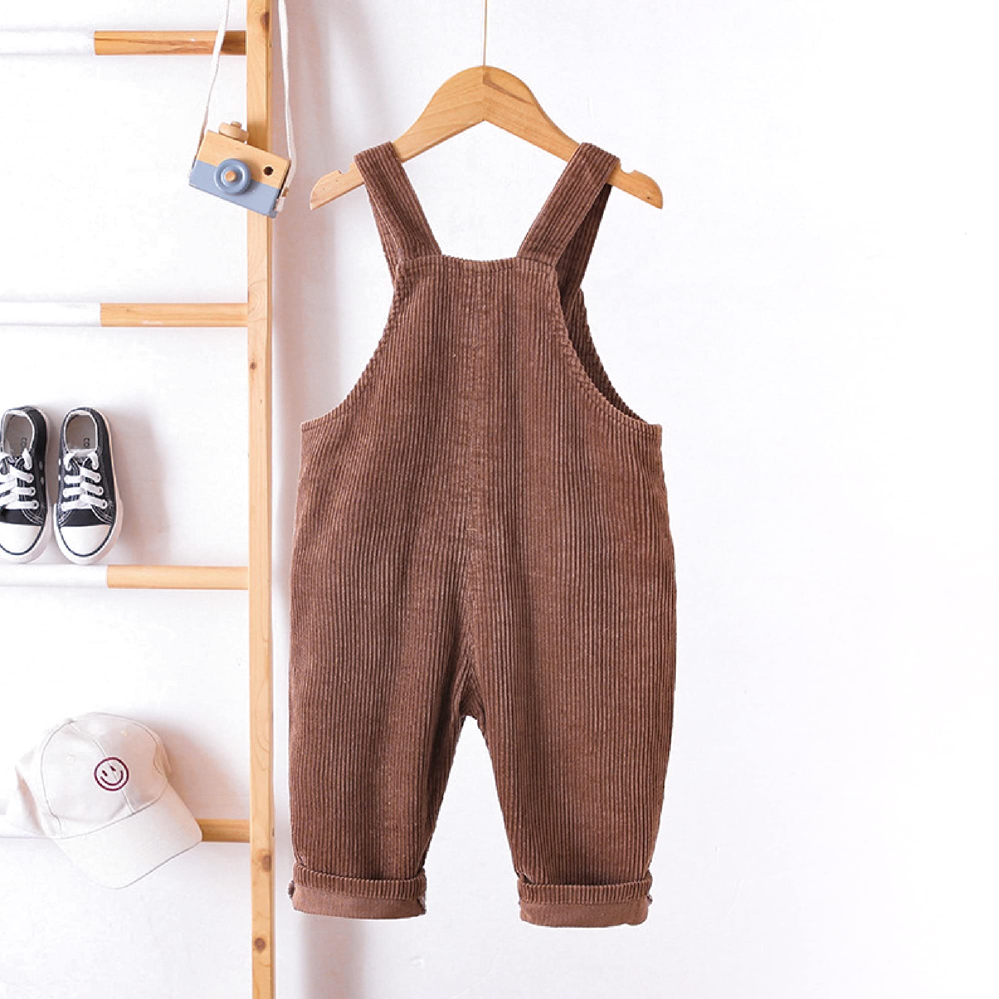 Bebé Pana Pantalones de Peto Overol Pantalón de Peto Pantalones con Tirante para Bebé Infante Niños Niñas 1-4 años de Edad Vintage Retro Talla 80/86/92/98/104