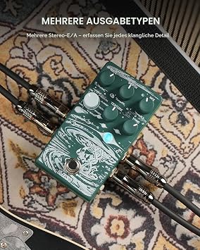 Sprout Modulation Electric Guitar Pedal with CTRL Input - Digital Pedal with 9 Effects: Rotary Chorus Flanger Analog Dry-Through True Bypass Tap Tempo & Presets (Green Sprout)