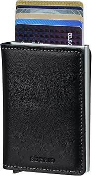 Secrid Slim Wallet Leather Black, RFID Safe Card case