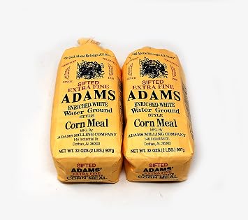 JFS Adams Extra Fine Sifted Cornmeal enriched with Vitamins, 2 32 Ounce Bags