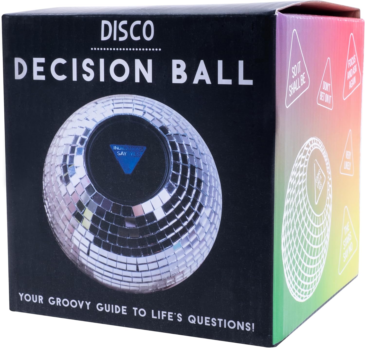 Fizz Creations Disco Decision Ball – 4" Mirror Ball Magic Toy for Fun Answers, Party Game Accessory, Novelty Gift, Interactive Decision Maker, Stress Reliever, and Conversation Starter