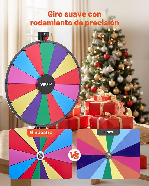 Foto 4 de 8 de VEVOR Rueda de la Fortuna, 14 Ranuras, con Soporte, Altura Ajustable