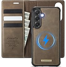 Case for Samsung Galaxy S24 FE Detachable 2 in 1 Wireless Charging Wallet Magnetic RFID Blocking Premium PU Leather Flip Case Cover for Galaxy S24 FE 5G – Black