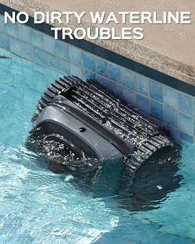 WYBOT (2026 Upgrade) C1 Cordless Robotic Pool Vacuum for Inground Pools, Above Ground Smart Pool Cleaner 4-in-1 Wall & Waterline Cleaning Up to 1,626 sq.ft, 150mins App Navigation (Orange)