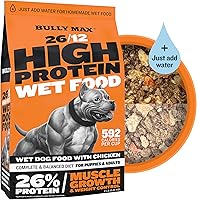 Vista 1 de Bully Max Alimento húmedo para perros adultos y cachorros – Alimento suave deshidratado con alto contenido de proteínas, fresco y instantáneo