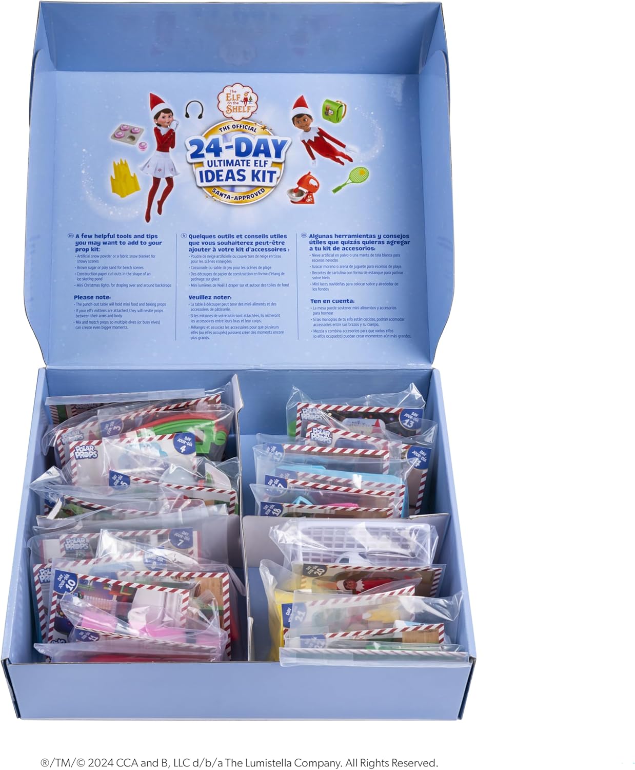 The Elf on the Shelf 24-Day Ultimate Kit – Official Elf Accessories with 70+ Props, Idea Cards, and Backdrops – Easy Elf on The Shelf Ideas for Kids – Christmas Decorations – Scout Elf Not Included.