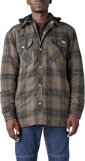 Dickies, Herren, Flanell-Kapuzenshirt-Jacke, legere Passform