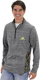 Mossy Oak Men's Lightweight Quarter Zip Performance Hunting Fishing Hiking Camo Shirt