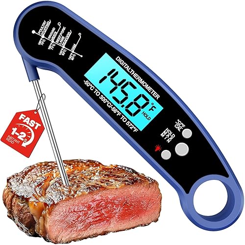 Miniatura 15 de Termómetro digital para carne, termómetro de lectura instantánea para cocinar a la parrilla, dulces, freidora de aire, sonda de plancha, accesorios