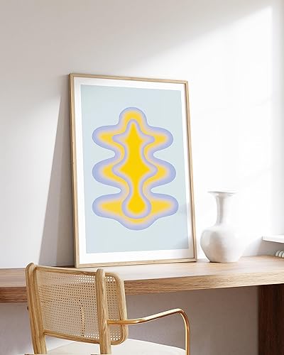 Vista 100 de HAUS AND HUES Evil Eye Decor - Navy Blue Wall Art, Evil Eye Wall Decor, Mykonos Artwork, Evil Eyes Print, Big Eyes Painting Print, Evil Eye Poster