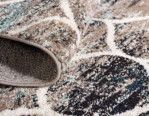 Miniatura 201 de Rugs.com Lattice Frieze Collection Alfombra – 4 x 6 pies, alfombra mediana negra perfecta para salas de estar, comedores grandes, planos abiertos