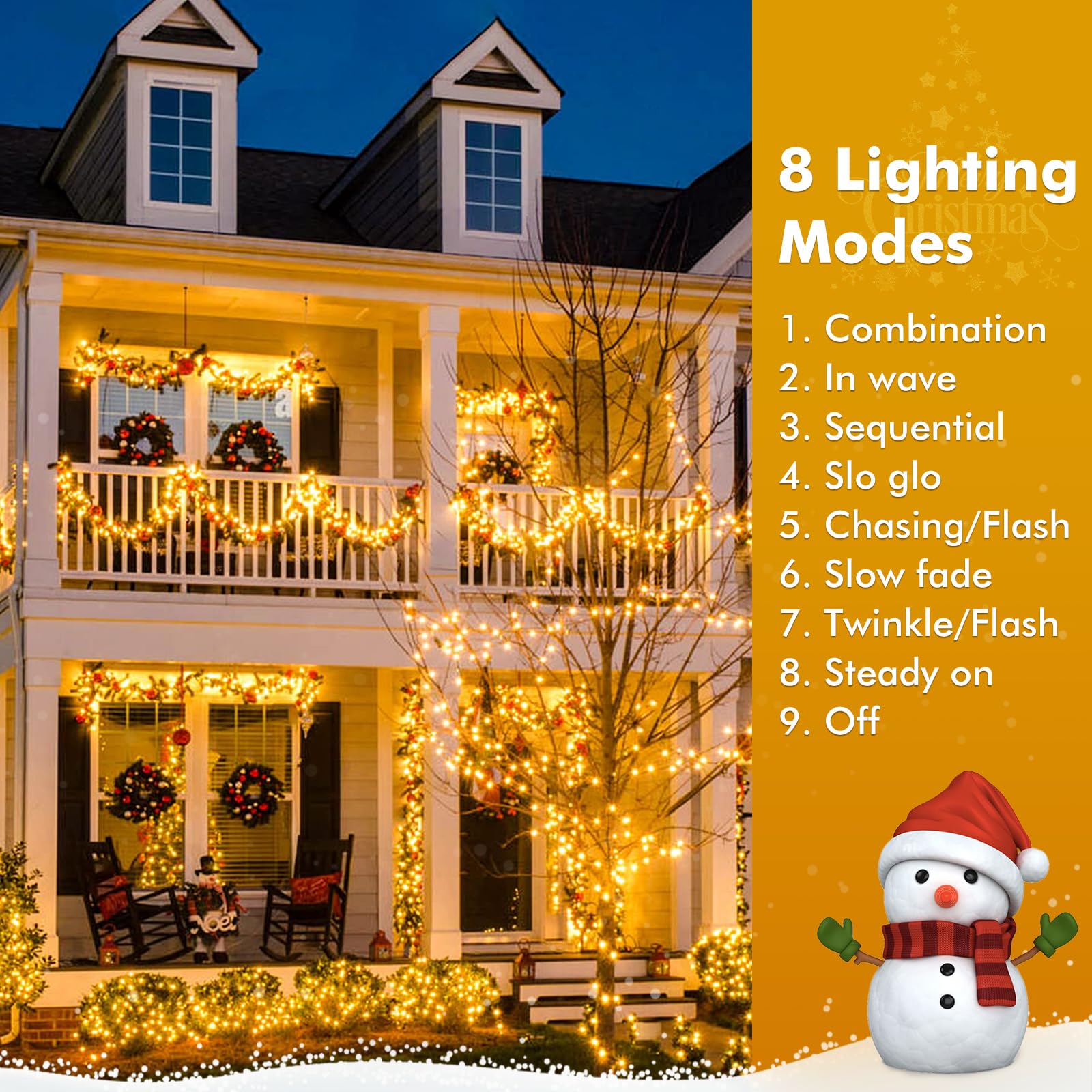 Quntis 25M Cluster Lichterkette Batterie 1000LEDs,8 Modi und Timer Funktion Büschellichterkette,IP44 Wasserdicht Weihnachtslichterkette für weihnachten Hochzeit, Party, Garten, Baum