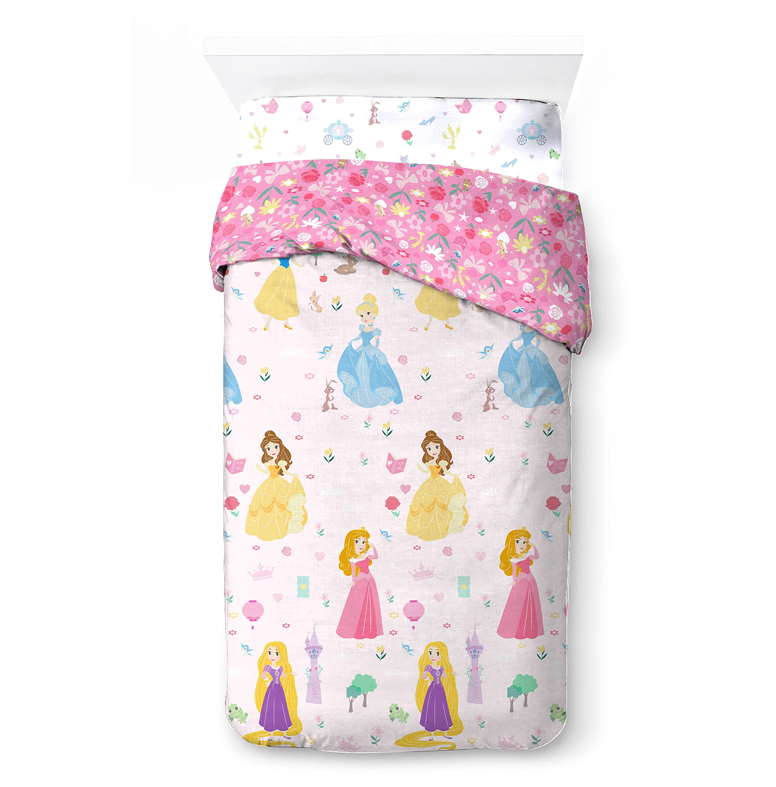 Disney Princess Cut Paper 100% Cotton 3-Piece Bed Linen Set 135 x 200 cm Single Bed Size - Image 2