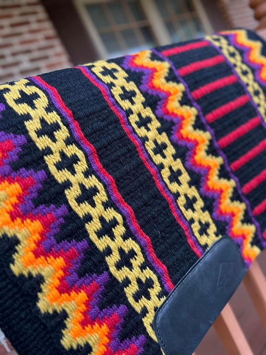 Handmade Western Show Saddle Blanket | Genuine New Zealand Wool Pad | Custom Equestrian Gear AM-457