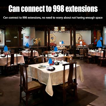 Restaurant Food Pickup Pager/Queue Receiver with 20 Pagers, 800-Meter Range, Buzzer, Flash and Vibration Functions. Suitable for Bars and Cafes