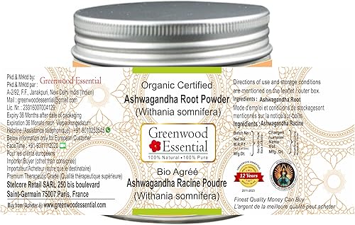 Vista 48 de Greenwood Essential Polvo de regaliz/regaliz puro (Glycyrrhiza glabra) certificado orgánico 100% natural, grado terapéutico, 100 gm (3.5 oz)