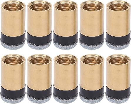 Yosoo Health Gear Billiards cue tips, 10 pcs 11mm screw on pu leather