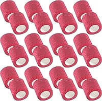 Vista 46 de IndigoCase Paquete de 6 vendajes autoadhesivos de 2 pulgadas, paquete variado de vendajes de color negro, cinta de agarre elástica, envolturas