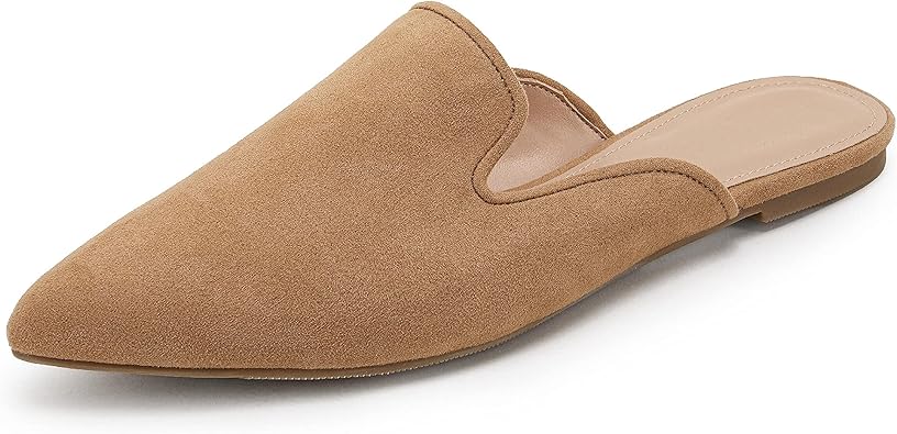 pointed toe leather mules