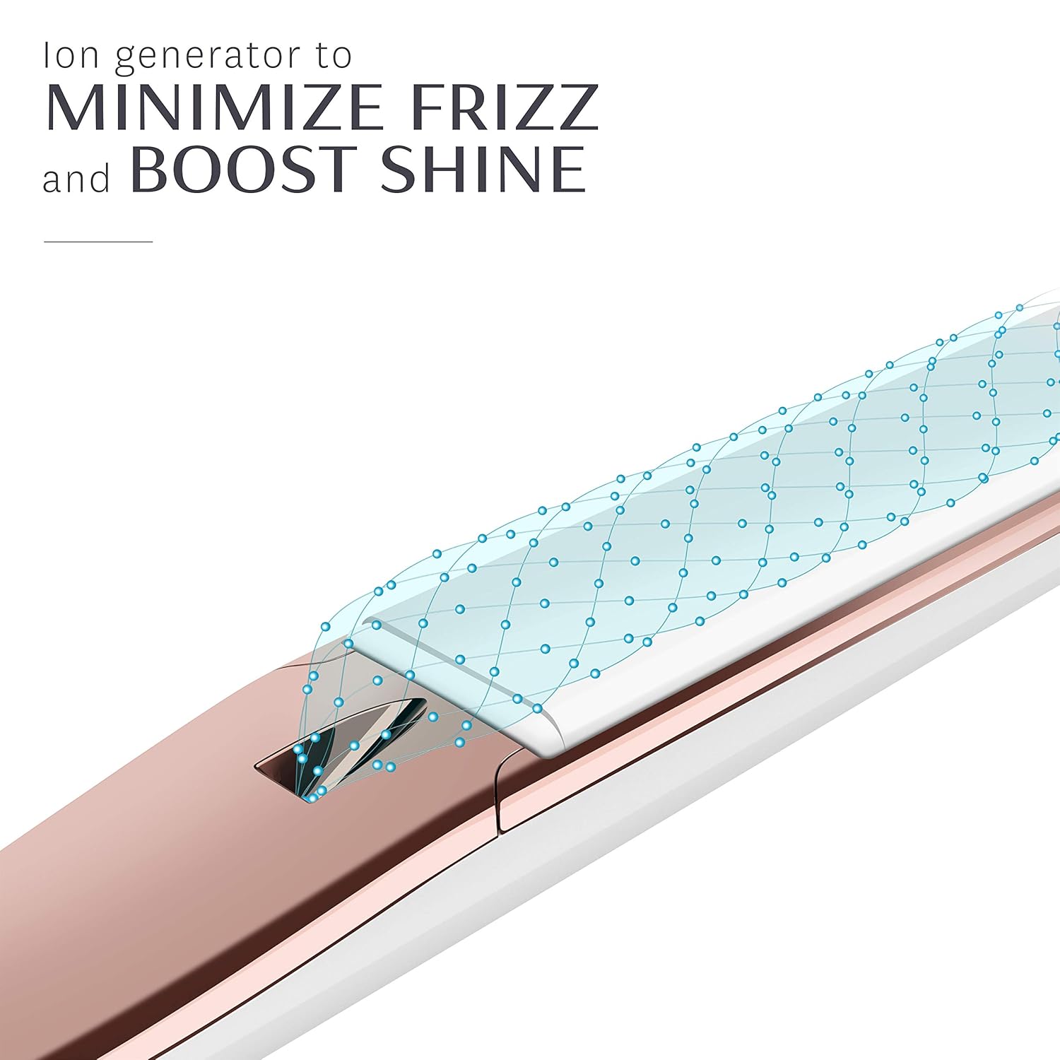 T3 Lucea ID Digital Ceramic Flat Iron with Touch Interface Interactive HeatID Technology for Automatic Heat Setting Personalization, White/Rose Gold, 1" : Beauty & Personal Care