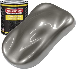 Restoration Shop - Graphite Gray Metallic Acrylic Enamel Auto Paint - Quart Paint Color Only - Professional Single Stage High Gloss Automotive, Car, Truck, Equipment Coating, 2.8 VOC