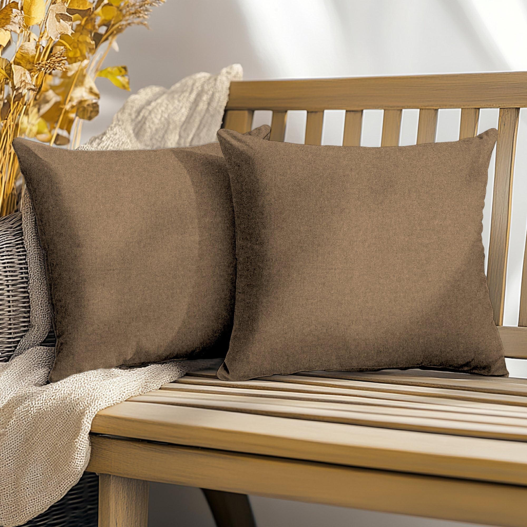 MANEMI Pack 2 Cojín 60x60cm Algodón – Cojín para Sofá, Cama, Hecho en España, con Cremallera, 70% Algodón 30% Poliéster, Tamaños