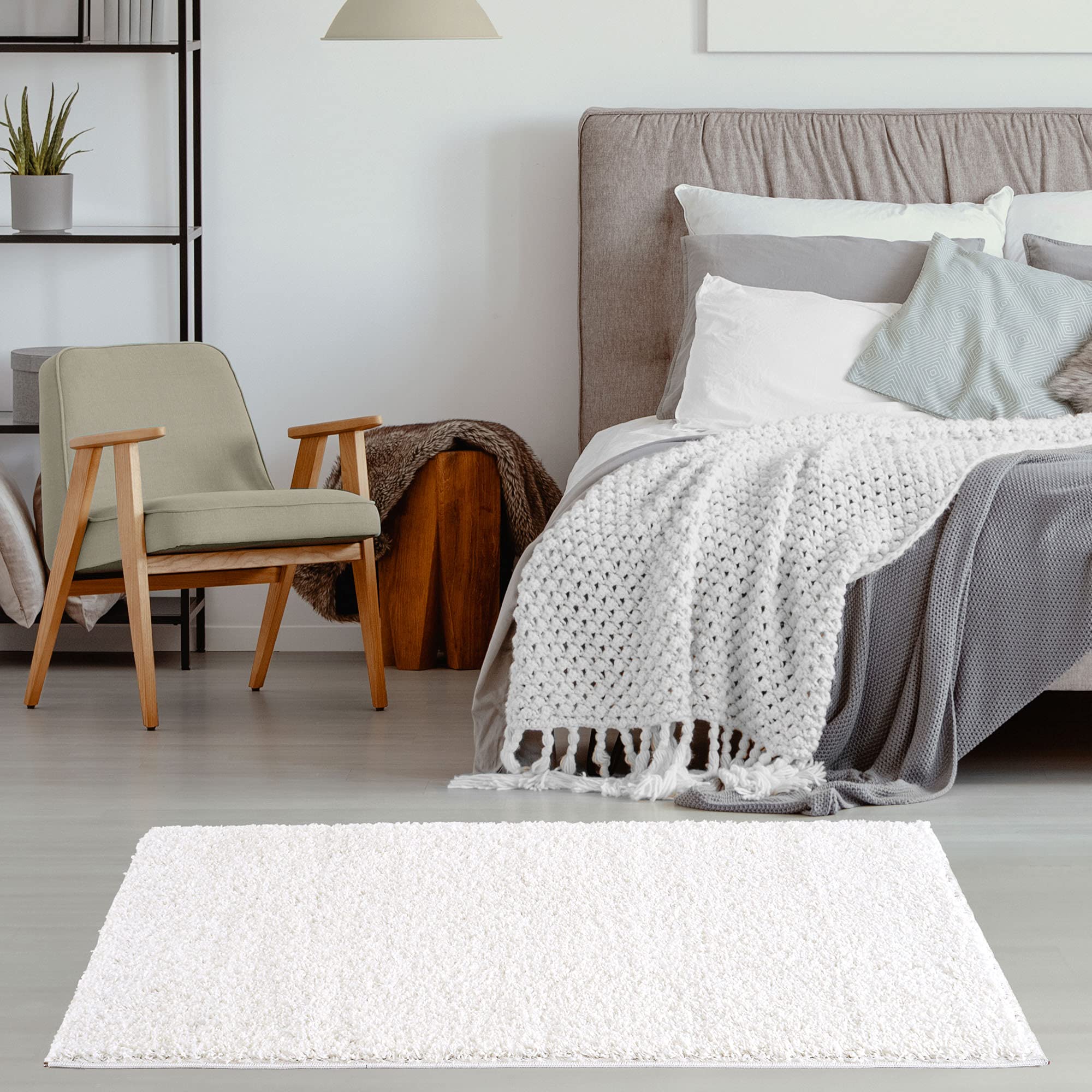 THE RUGS Living Room Rug, Shaggy Soft And Elegant Carpets for The Bedrooms And Kitchen Easy To Clean - Image 3