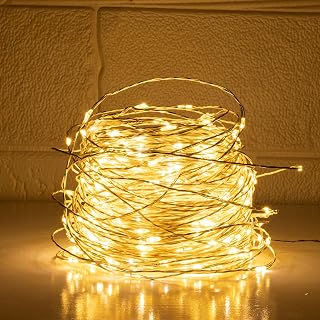 Fairy Lights Battery Operated, 8 Flashing Modes 33 Ft 100 LEDs Battery String Lights, Warm White Waterproof Battery Powered Fairy Light for Bedroom Christmas Halloween Party Wedding