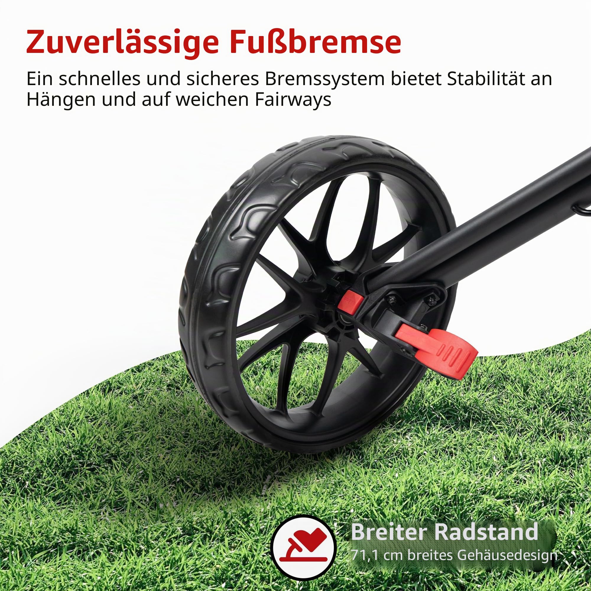 CaddyTek Caddylite 15.3 V2 Golf-Pushwagen, Deluxe-Quad-Falz, leicht, 3 Farben