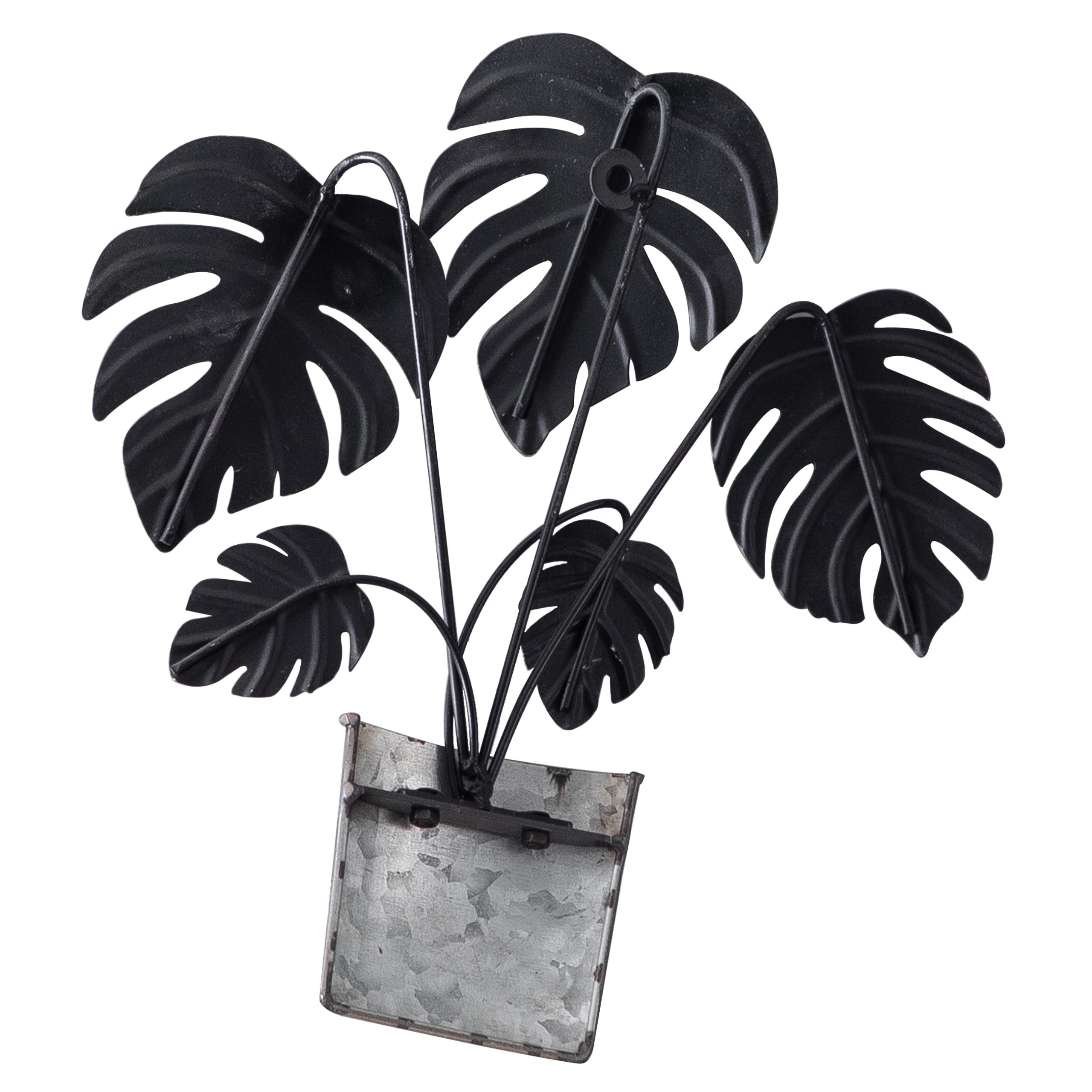 Amazon.de: Sintosin Wanddeko im Vintage-Stil, klein, Metall, Monstera-Blatt,  25,4 x 30,5 cm, hngende tropische Palmenbltter, Metall-Wandkunst fr den  Auenbereich, 3D-grne knstliche Topfpflanze