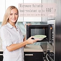 Vista 4 de 4 Pack 5.9" Silicone Lids for Cups Bowls Plates Pans, Microwave Splatter Cover, Kitchen Containers Lids Cover for Food Storage,Light Green Small