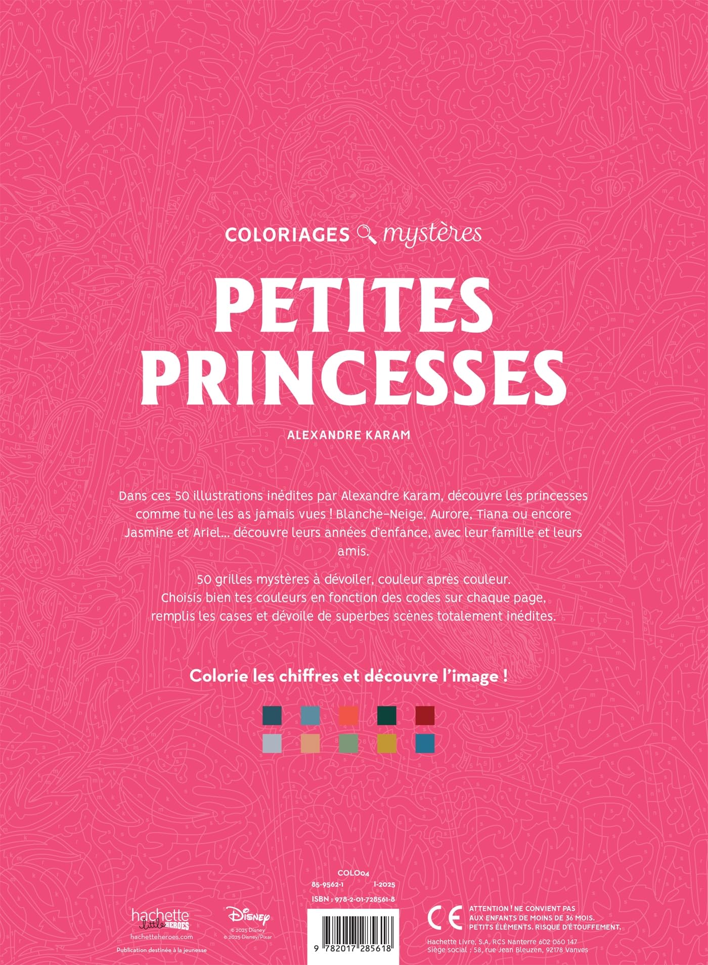 Coloriages mystères Disney - Petites princesses