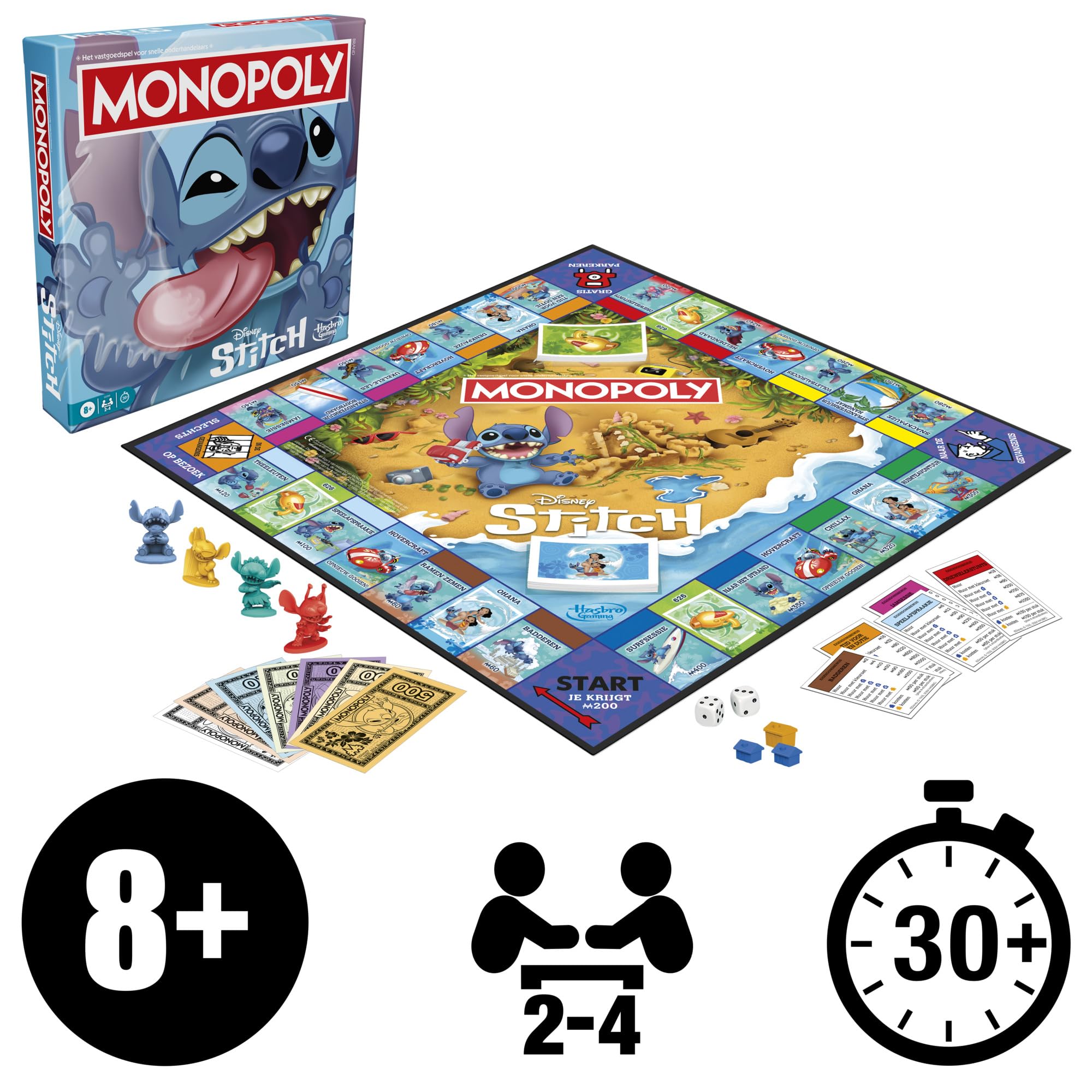 Disney Stitch gra planszowa Monopoly Edition - wersja holenderska