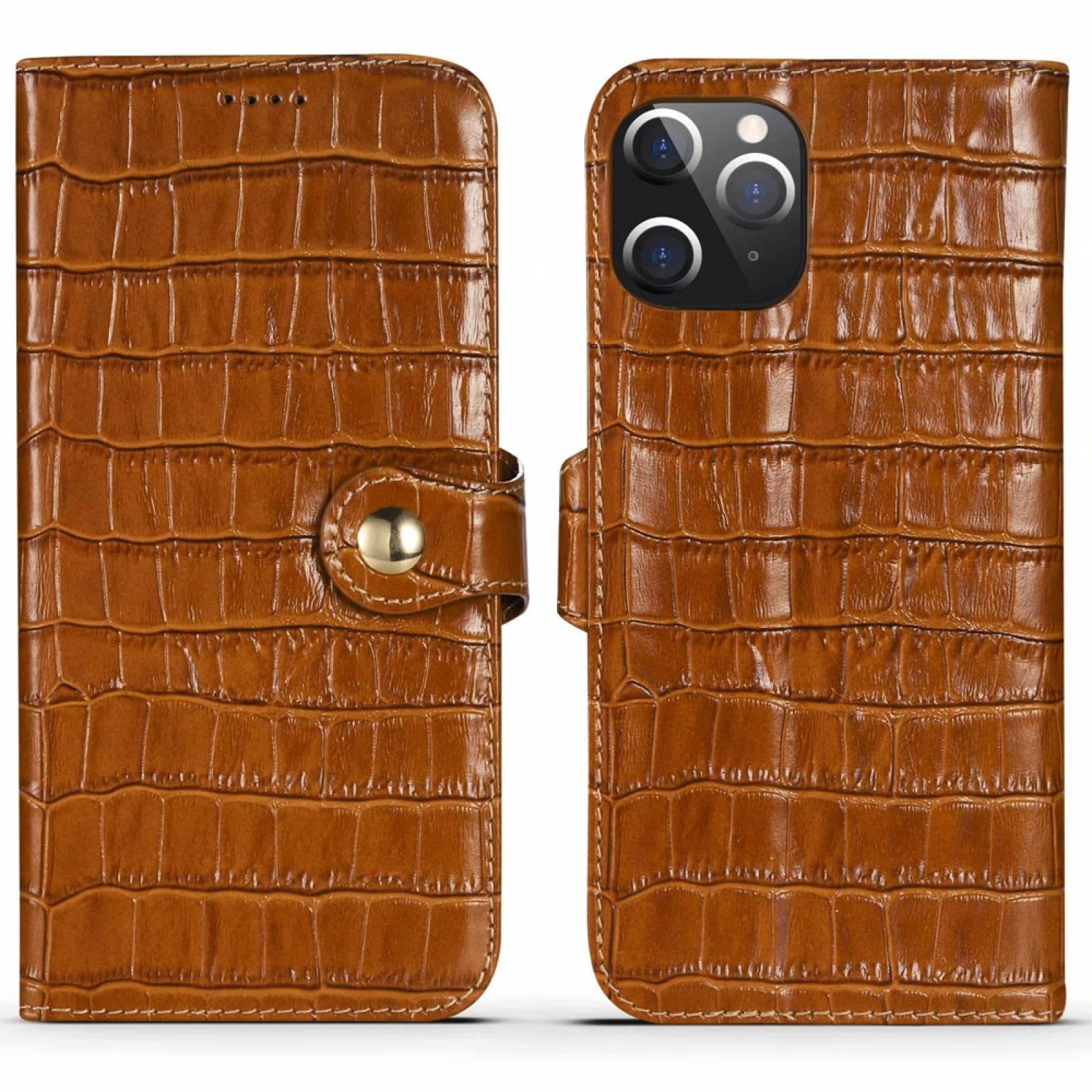 Étui en Cuir pour iPhone 14 Pro avec Porte-Cartes et Support (pour iPhone 14 Pro/Bleu)