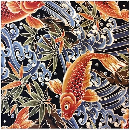 Vista 8 de Pintura tradicional china sobre lienzo, impresiones artísticas de peces koi para decoración de pared, póster de lienzo para decoración de pared
