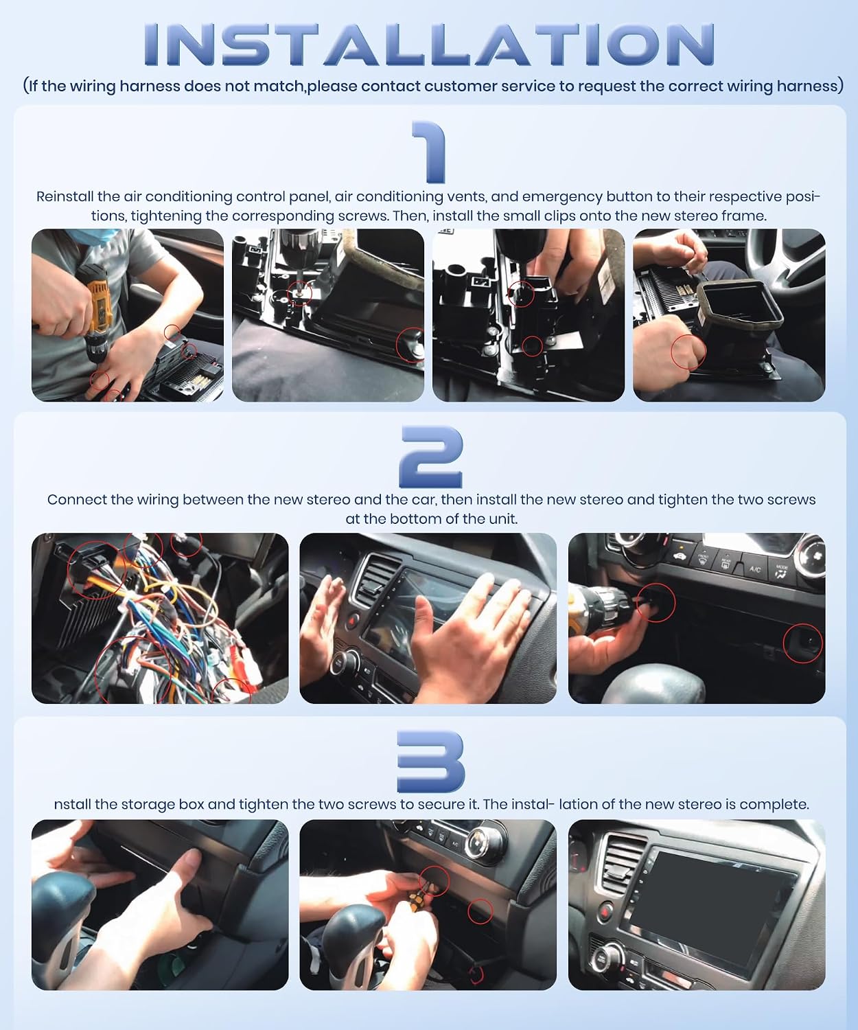 [8 Core 4G+64G] Qualcomm Snapdragon Car Stereo for Honda Civic 2013-2017, Wireless CarPlay Android Auto, 5G WiFi GPS, 9" IPS Touch Screen, Bluetooth 5.1, Backup Camera FM RDS SWC