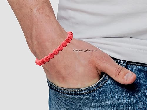 Vista 666 de Amazing Gemstone Yaxaite Bracelet for Women Men's Gifts - Protection Healing Crystal Bracelet - 8mm Gemstone Beaded Adjustable Bracelet Pulseras